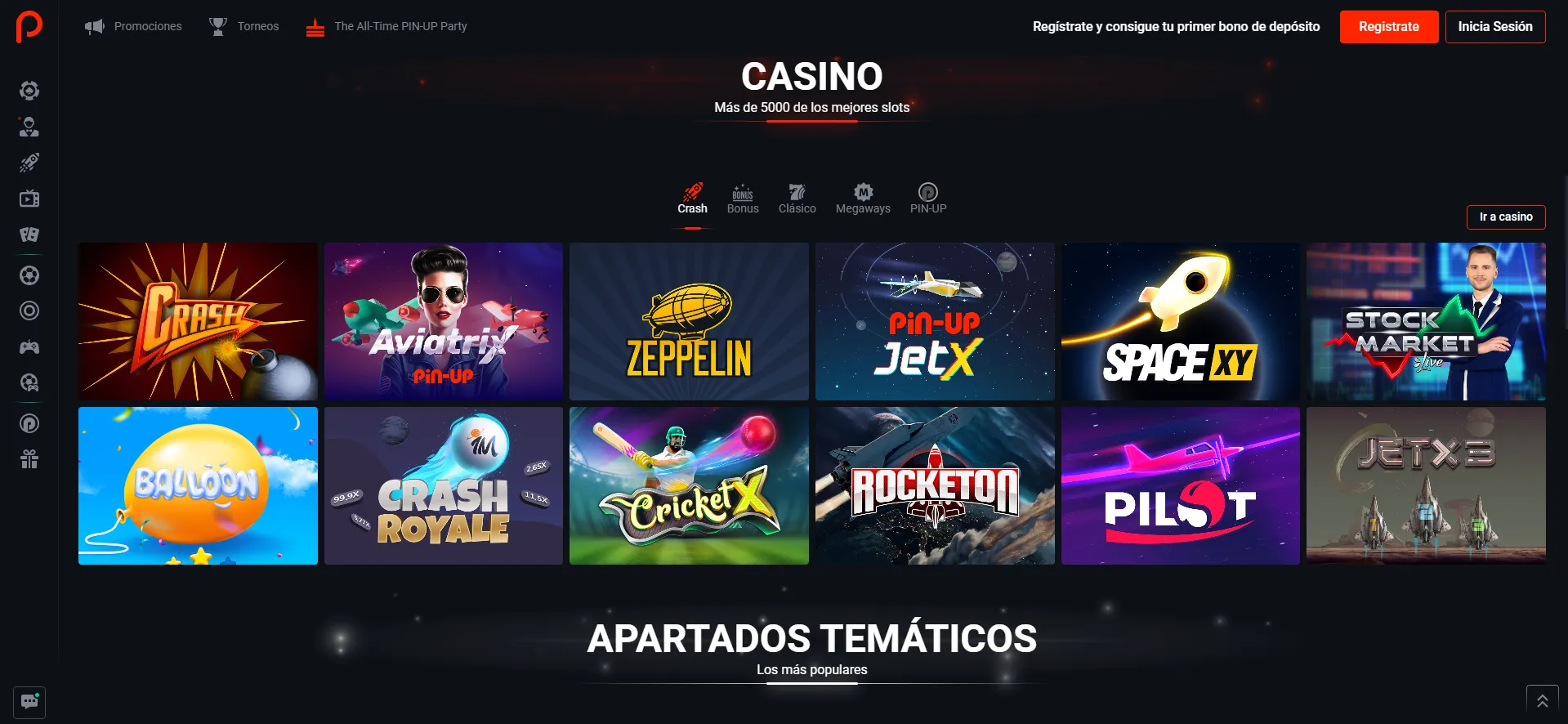 Pin-Up casino app juegos